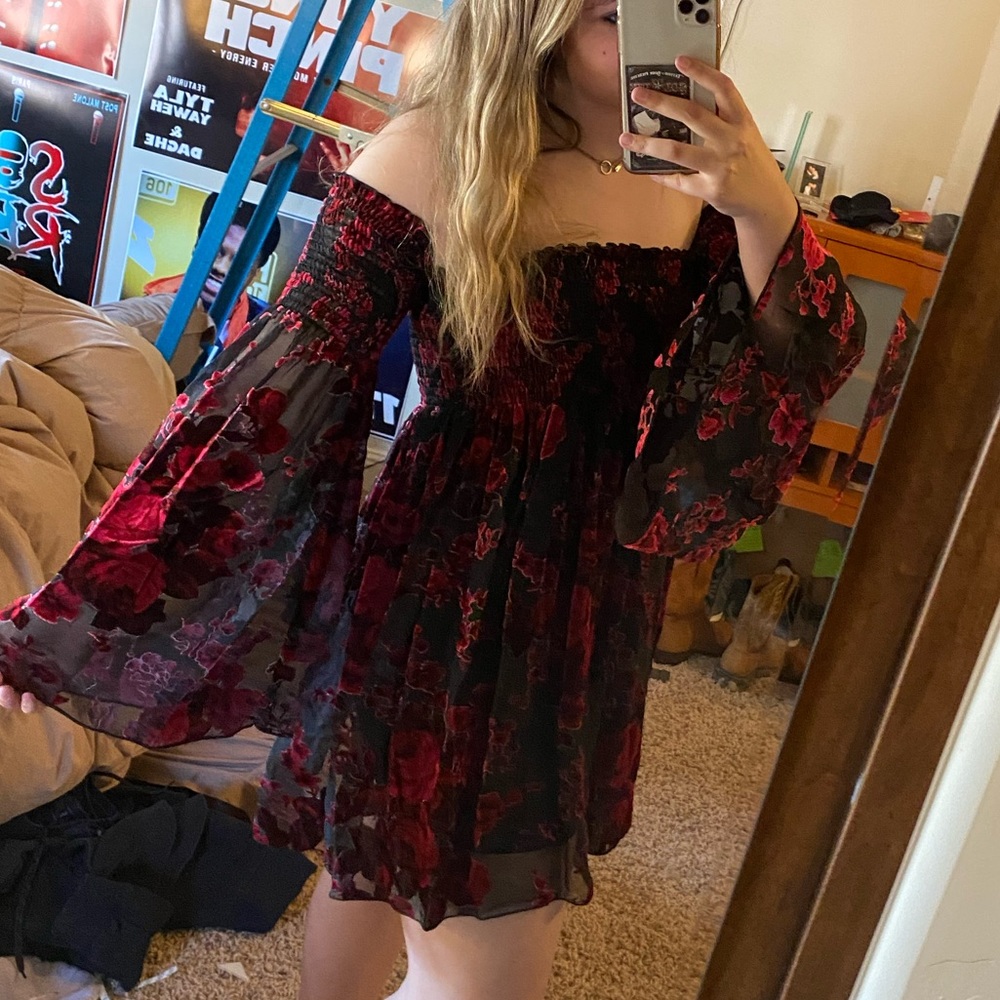 Red Flower Betsey Johnson Dress